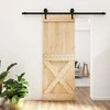 Slankios durys Natūrali ir juoda 80 x 210 cm