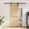 Slankios durys Natūrali ir juoda 80 x 210 cm