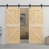 Slankios durys Natūrali ir juoda 80 x 210 cm