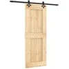 Slankios durys Natūrali ir juoda 80 x 210 cm