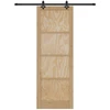Slankios durys Natūrali ir juoda 83 x 232 cm