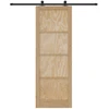 Slankios durys Natūrali ir juoda 83 x 232 cm