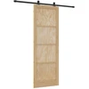 Slankios durys Natūrali ir juoda 83 x 232 cm