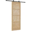 Slankios durys Natūrali ir juoda 83 x 232 cm