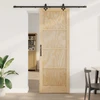 Slankios durys Natūrali ir juoda 83 x 232 cm