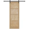 Slankios durys Natūrali ir juoda 83 x 232 cm