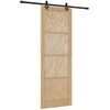 Slankios durys Natūrali ir juoda 83 x 232 cm