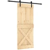 Slankios durys Natūrali ir juoda 85 x 210 cm