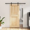 Slankios durys Natūrali ir juoda 85 x 210 cm