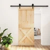 Slankios durys Natūrali ir juoda 85 x 210 cm