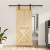 Slankios durys Natūrali ir juoda 85 x 210 cm