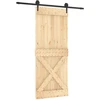 Slankios durys Natūrali ir juoda 85 x 210 cm