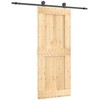 Slankios durys Natūrali ir juoda 85 x 210 cm