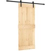 Slankios durys Natūrali ir juoda 85 x 210 cm
