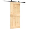 Slankios durys Natūrali ir juoda 85 x 210 cm