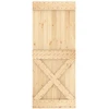 Slankios durys Natūrali ir juoda 85 x 210 cm