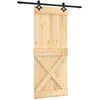 Slankios durys Natūrali ir juoda 85 x 210 cm