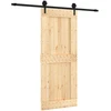 Slankios durys Natūrali ir juoda 85 x 210 cm