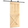 Slankios durys Natūrali ir juoda 85 x 210 cm