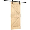 Slankios durys Natūrali ir juoda 85 x 210 cm