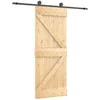Slankios durys Natūrali ir juoda 85 x 210 cm