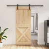 Slankios durys Natūrali ir juoda 85 x 210 cm