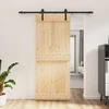 Slankios durys Natūrali ir juoda 85 x 210 cm