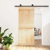 Slankios durys Natūrali ir juoda 85 x 210 cm