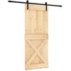 Slankios durys Natūrali ir juoda 85 x 210 cm