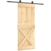 Slankios durys Natūrali ir juoda 85 x 210 cm