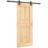 Slankios durys Natūrali ir juoda 85 x 210 cm