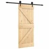 Slankios durys Natūrali ir juoda 85 x 210 cm