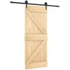 Slankios durys Natūrali ir juoda 85 x 210 cm