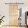 Slankios durys Natūrali ir juoda 85 x 210 cm