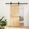 Slankios durys Natūrali ir juoda 85 x 210 cm