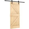 Slankios durys Natūrali ir juoda 85 x 210 cm