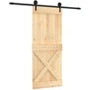 Slankios durys Natūrali ir juoda 85 x 210 cm