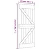 Slankios durys 85 x 210 cm Natūrali ir juoda