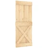 Slankios durys Natūrali ir juoda 85 x 210 cm