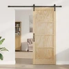 Slankios durys Natūrali ir juoda 86 x 211 cm