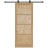 Slankios durys Natūrali ir juoda 86 x 211 cm