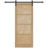 Slankios durys Natūrali ir juoda 86 x 211 cm