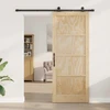 Slankios durys Natūrali ir juoda 86 x 211 cm