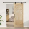Slankios durys Natūrali ir juoda 86 x 211 cm