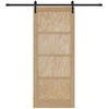 Slankios durys Natūrali ir juoda 86 x 211 cm