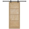 Slankios durys Natūrali ir juoda 86 x 211 cm