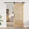 Slankios durys Natūrali ir juoda 86 x 211 cm