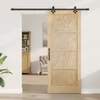 Slankios durys Natūrali ir juoda 86 x 211 cm