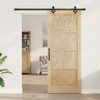 Slankios durys Natūrali ir juoda 86 x 211 cm