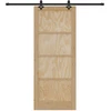 Slankios durys Natūrali ir juoda 86 x 211 cm